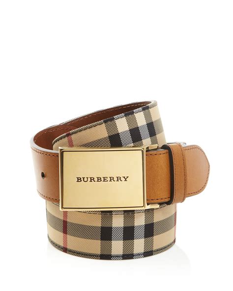 horseferry check and leather belt burberry|Burberry Men's Charles Horseferry Check Belt.